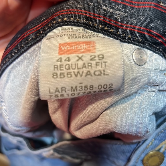 Wrangler Jeans 44x29 Regular Fit - Picture 5 of 6